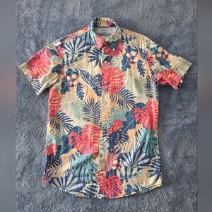 Izod Red and Blue Casual Button Down Shirt